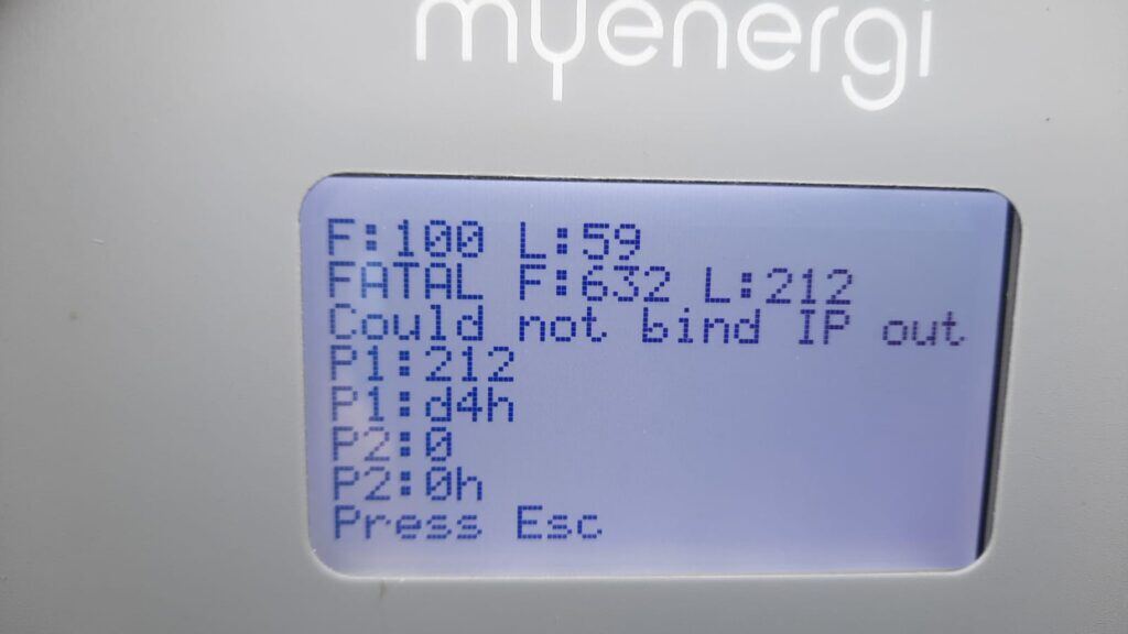 Could not bind IP out